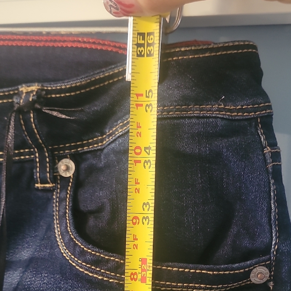 DKNY Women's Ripped Dark Blue Skinny Jeans - Picture 14 of 16